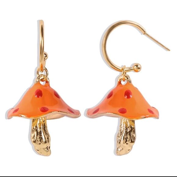 Elegant Orange mushroom Earring A952 - Picture 1 of 2